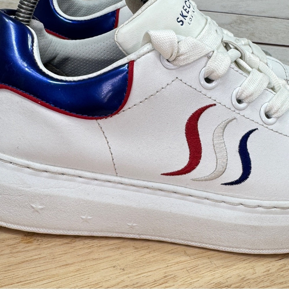Skechers Street Los Angeles High Street Lil Miss Esss Sneakers White Red Blue 8 - Picture 7 of 11